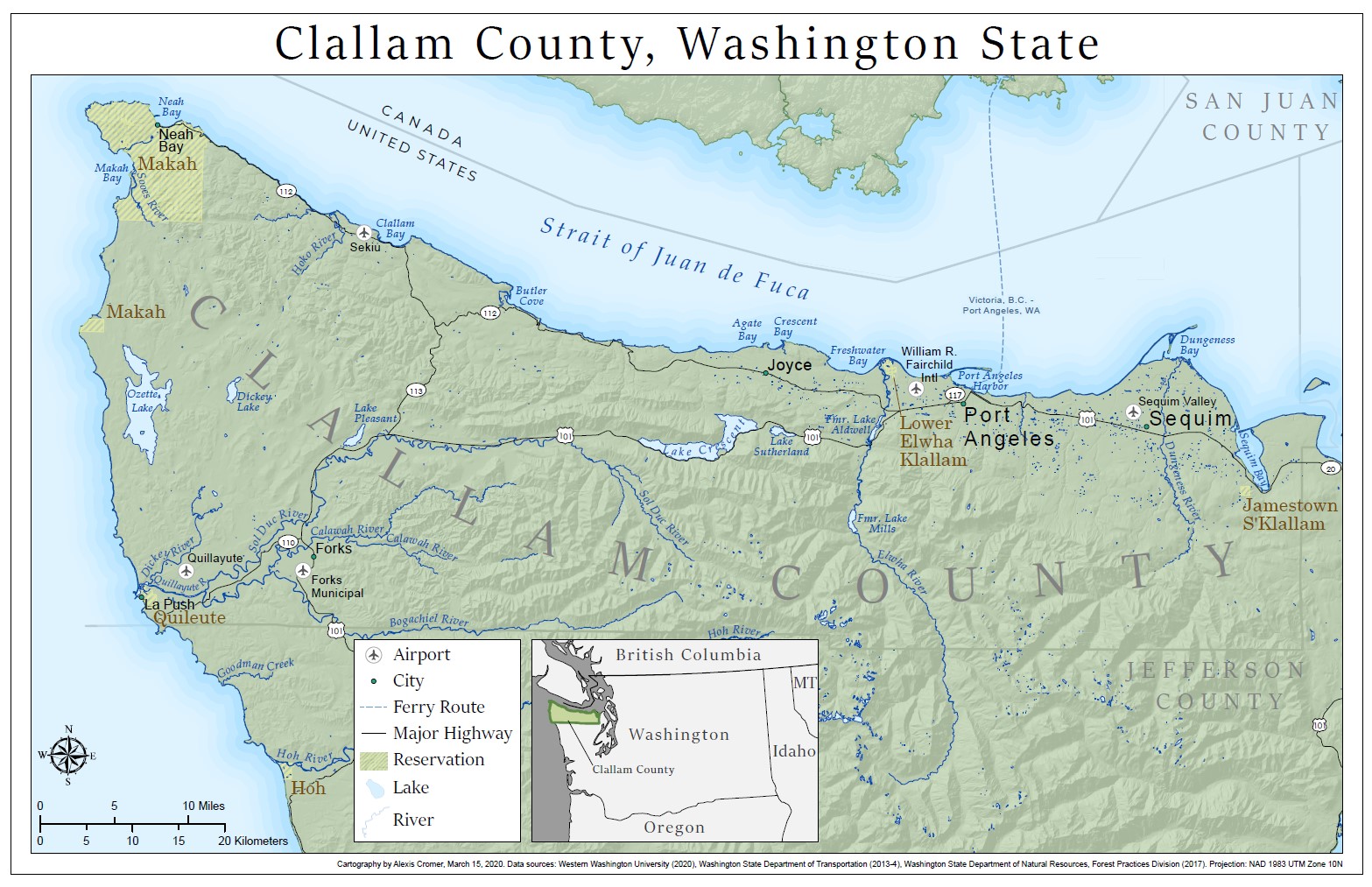 Cromer Map 5-A: Clallam County