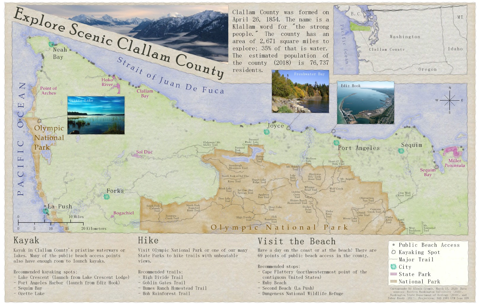 Cromer Map 5-B: Clallam County Recreation