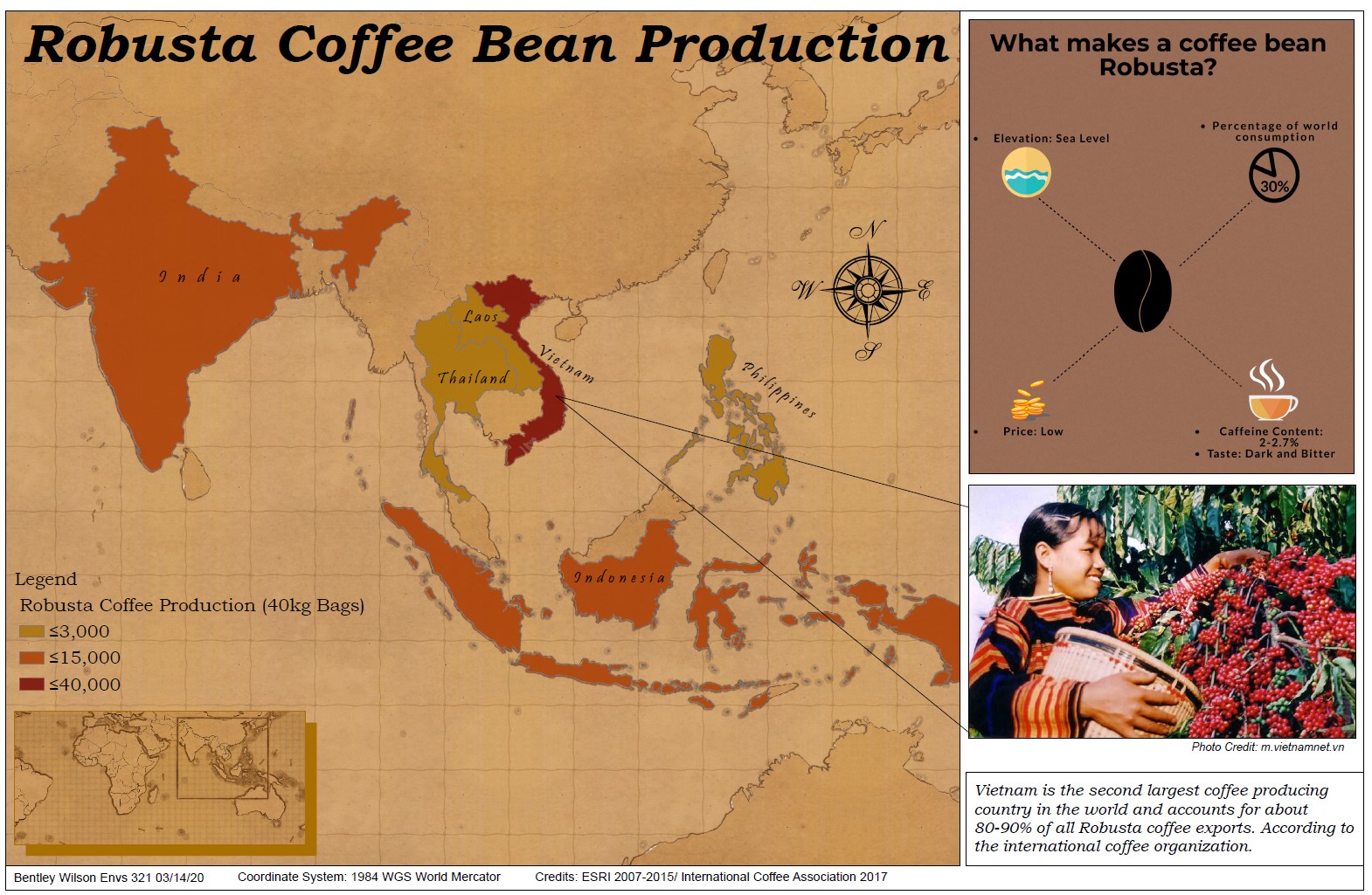 Wilson Map 5-C Coffee Robusta