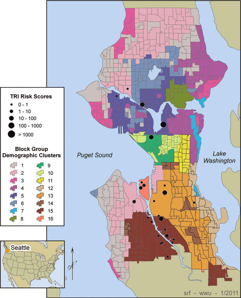 Riskscape map of Seattle Washington